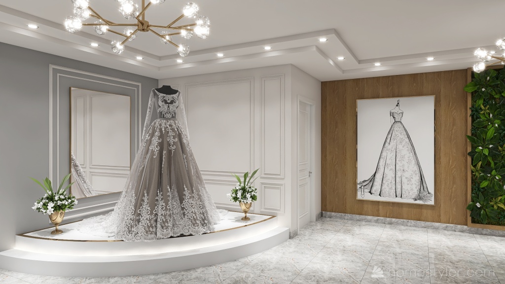 Wedding Dresses Store 3d design renderings