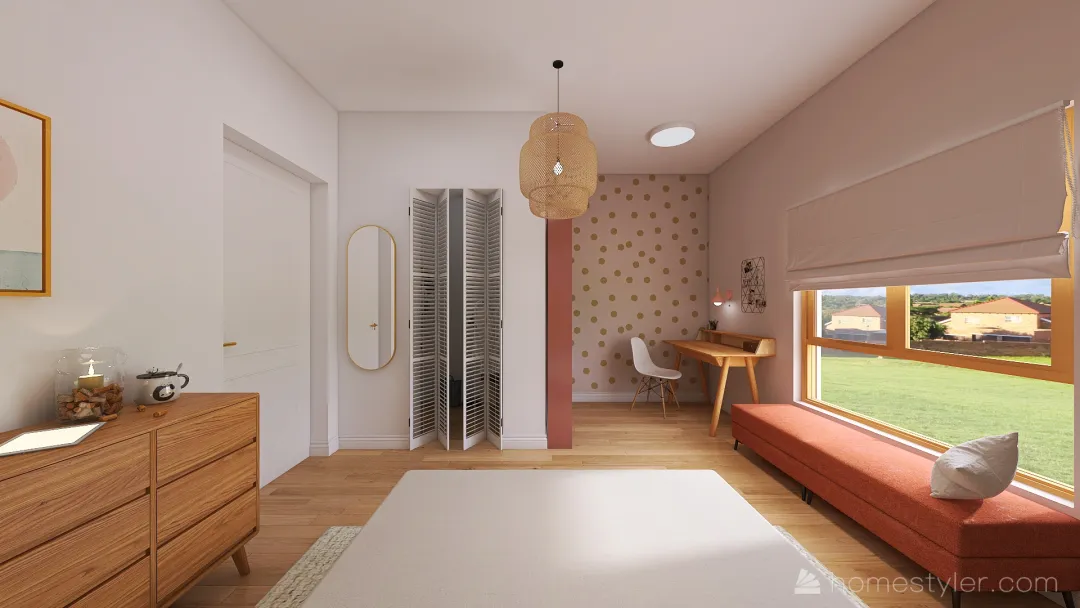 Pokój nastolatki 3d design renderings