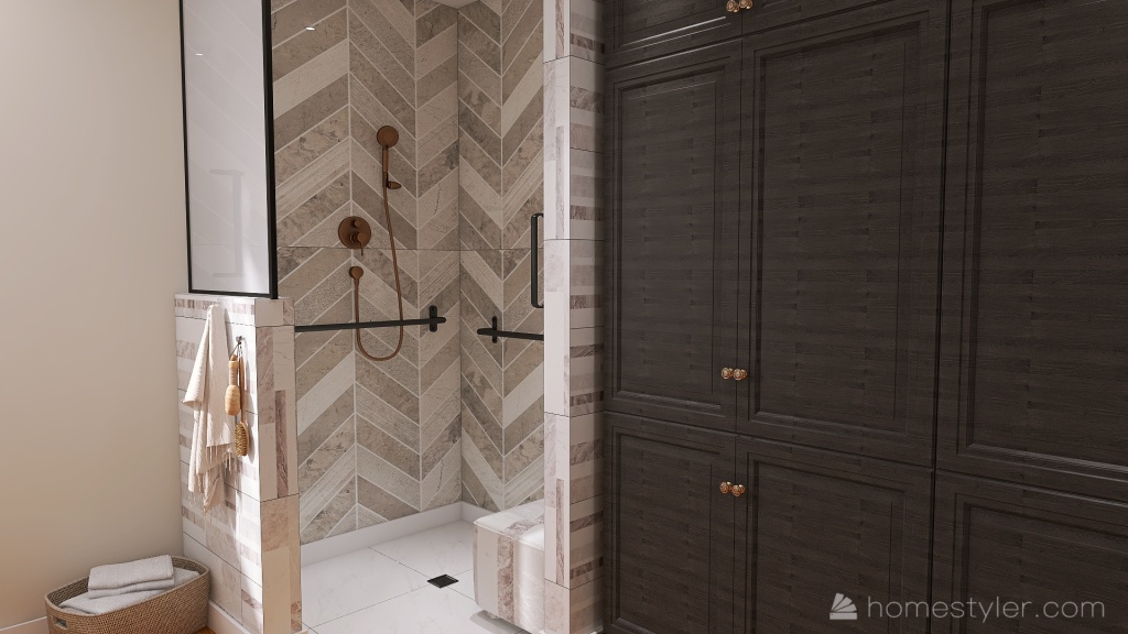ADA & Sustainable Bathroom 3d design renderings