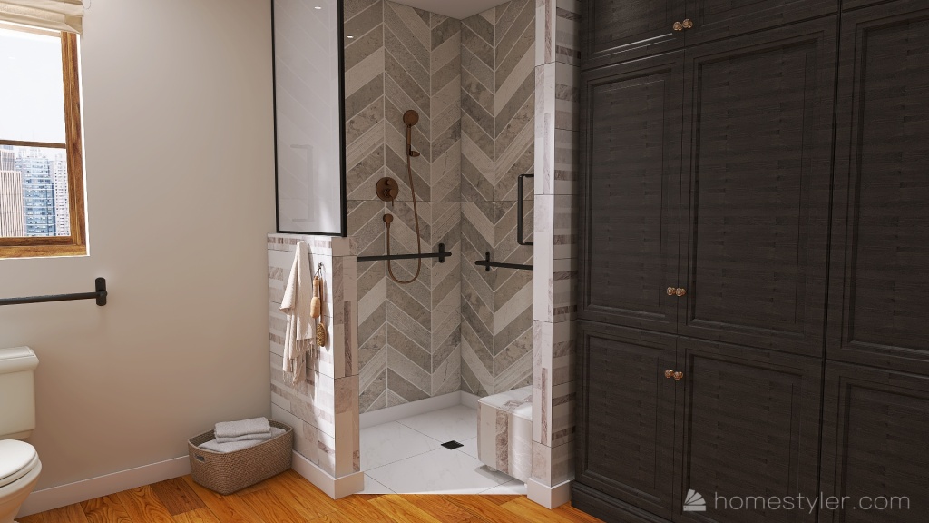 ADA & Sustainable Bathroom 3d design renderings