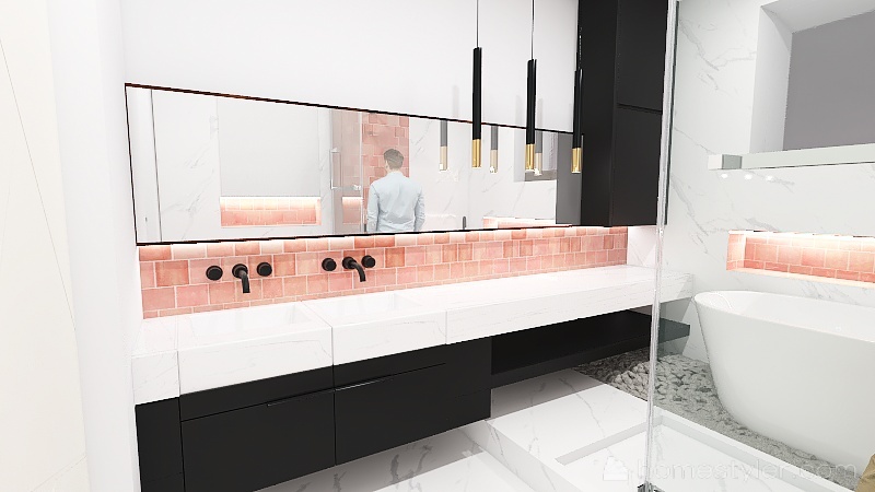 salle de bains filles 3d design renderings
