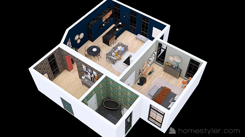 Room 2- Bold Colors and Geometry 3d design picture 113.42