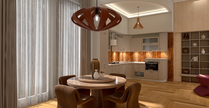 Trendy Minimalist Studio Home 3d design renderings