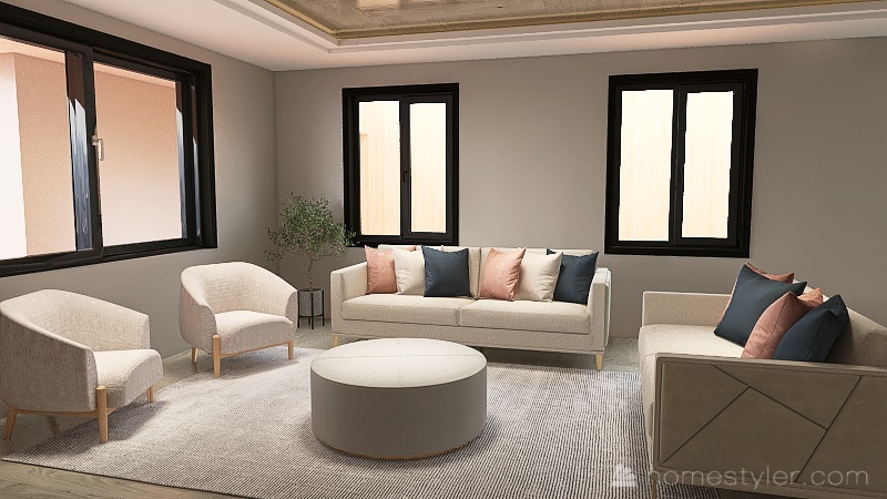 Sala de TV|Sala de jantar 3d design renderings