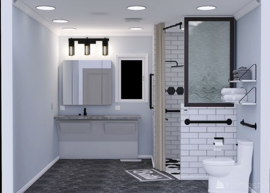 Copy of ADA Bathroom for Wallpaper Design Rendering
