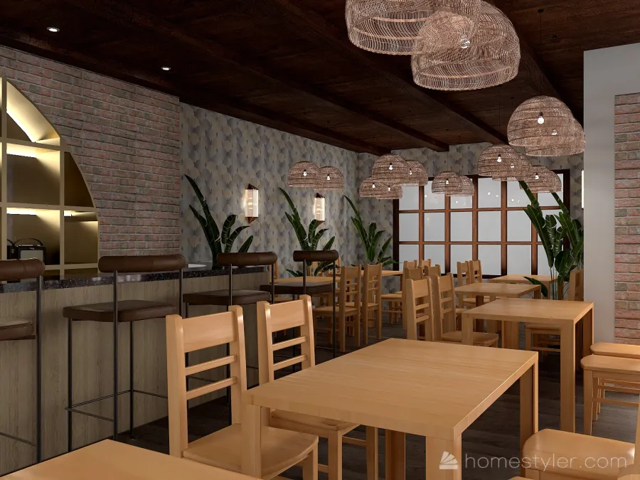 Restaurante La Capilla 3d design renderings