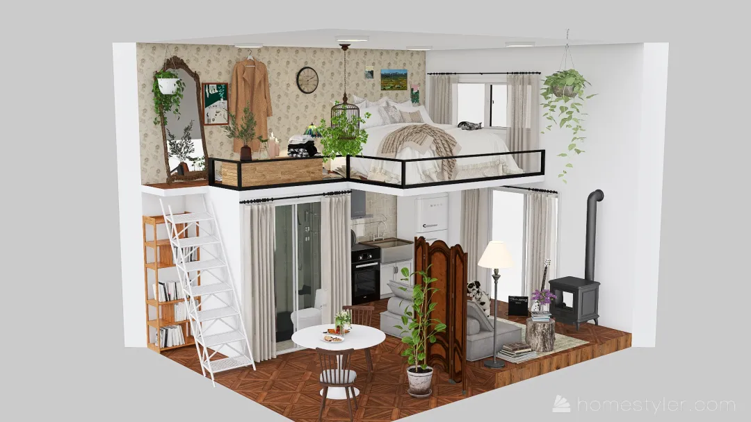 #MiniLoftContest_Cottage 3d design renderings