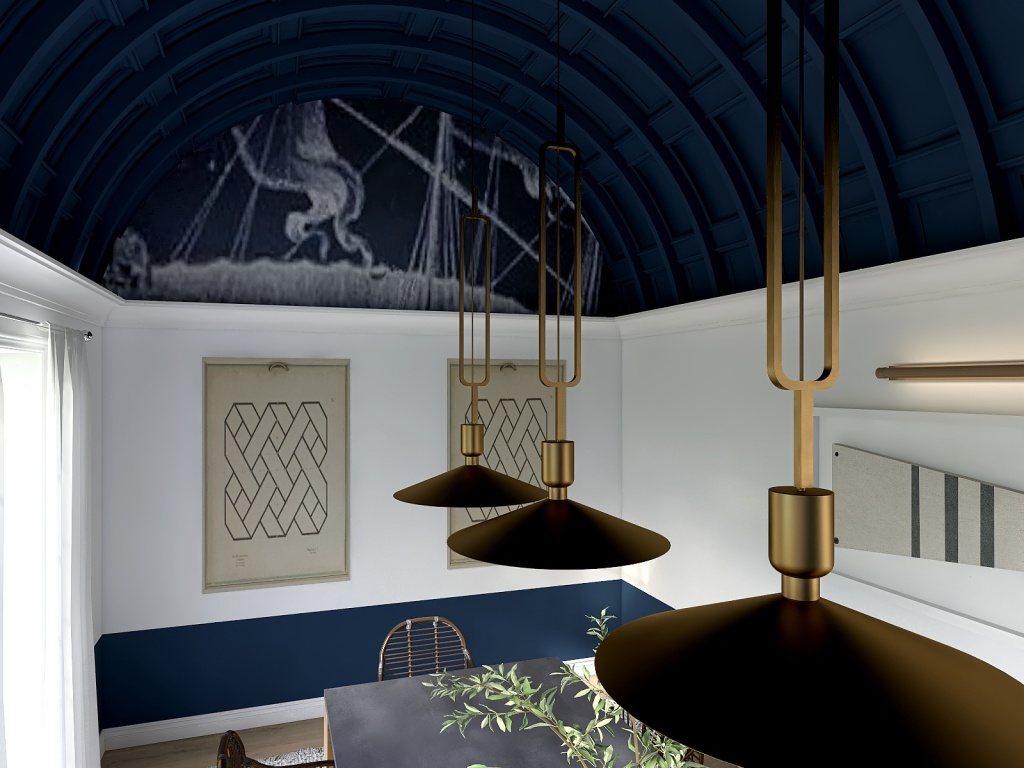 Nautical Dining Room 3d design renderings
