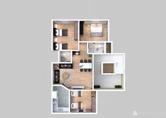 شقة 2 ارضية حلفايا - Design Rendering