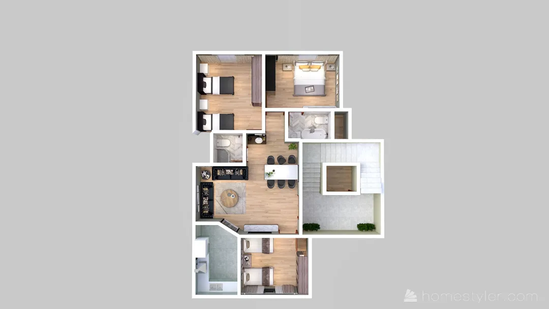 شقة 2 ارضية حلفايا - 3d design renderings