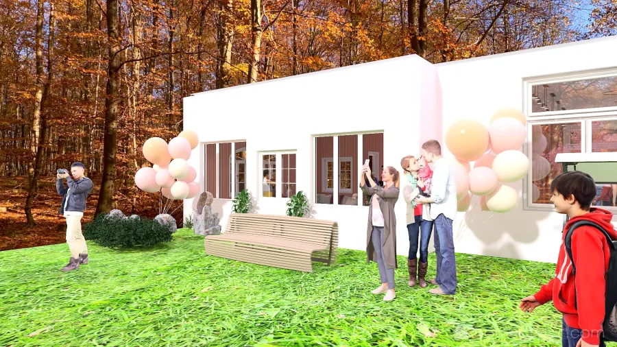 Happy Mother's Day-Party 3d design renderings