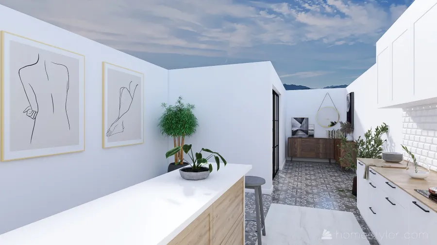 Rooftop Terrace 3d design renderings