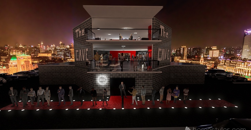 Nightclub 3d design renderings