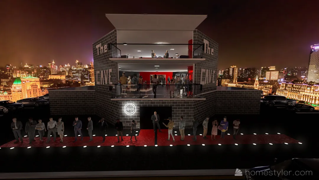 Nightclub 3d design renderings