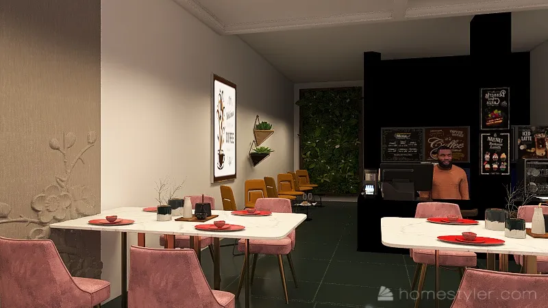 CAFE (ACADEMIC PROJECT) 3d design renderings