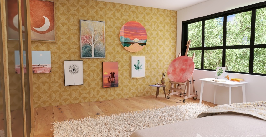 Sarah's Bedroom 3d design renderings