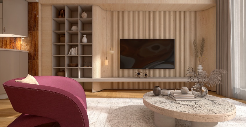 Trendy Minimalist Studio Home 3d design renderings