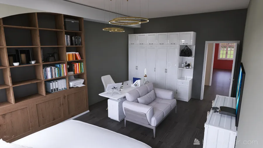Bedroom no 3. 3d design renderings