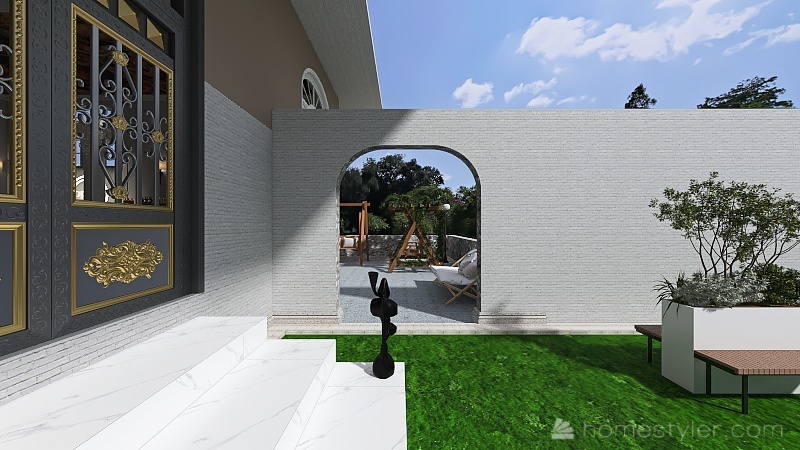Viale d'ingresso 3d design renderings