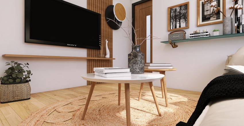 Modern small apartment 37m² 3d design renderings
