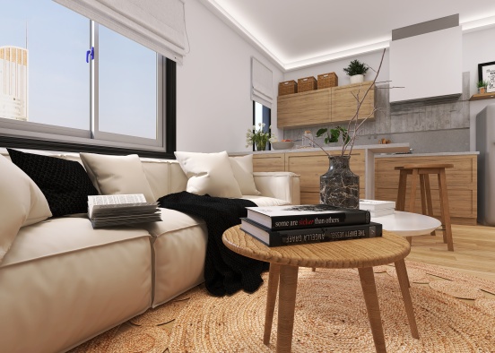 Modern small apartment 37m² Design Rendering