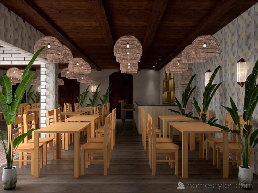 Restaurante La Capilla 3d design renderings