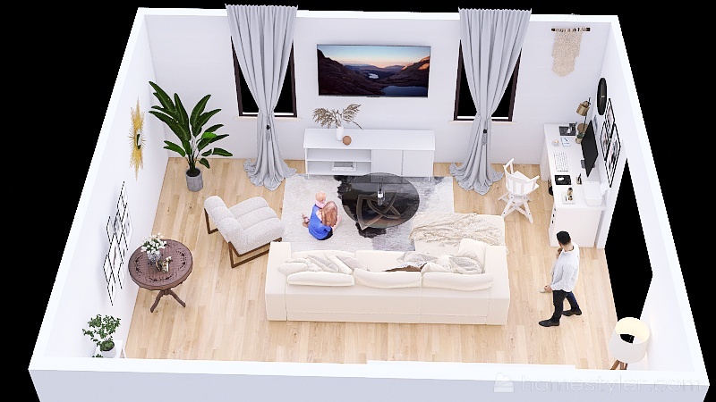 Vianey Herrera- living room 3d design renderings