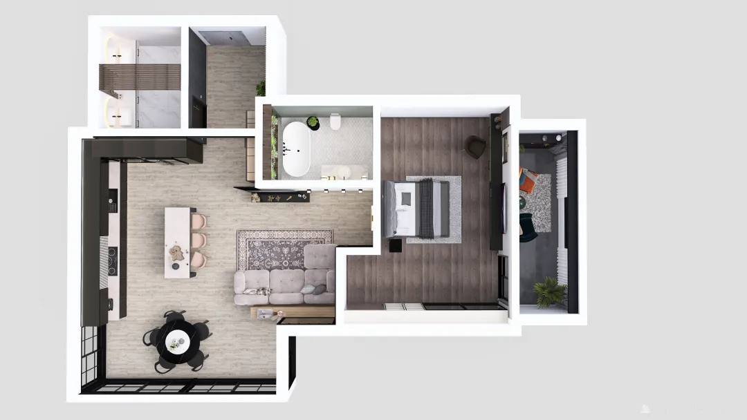 Apartament Maurer 3d design renderings