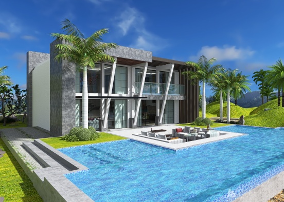 Costal Palm Island Living Design Rendering