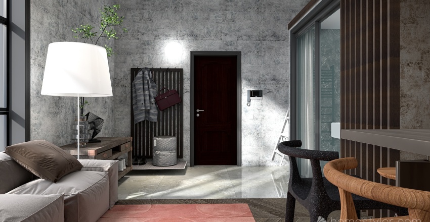 #MiniLoftContest-Small but stylish loft 3d design renderings