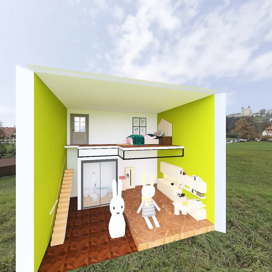 #MiniLoftContest-My Dollhouse 3d design renderings