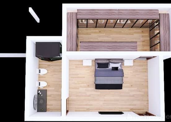 Camera da letto moderna 2022 Design Rendering