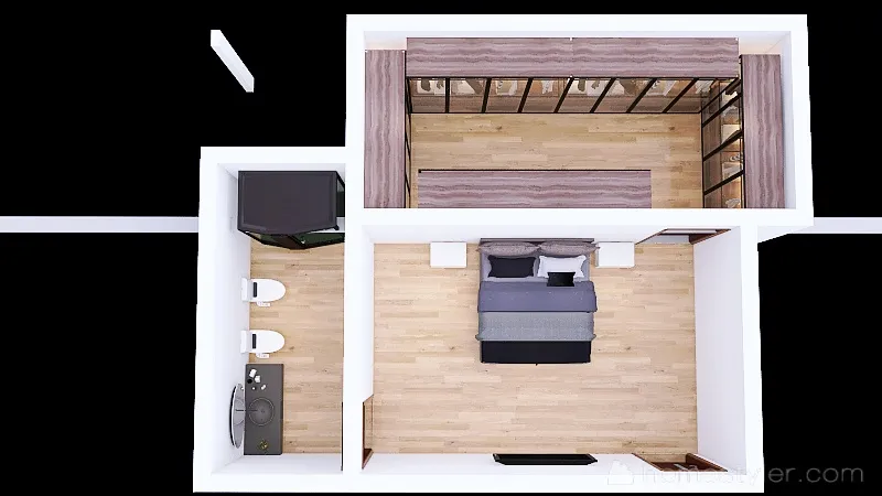Camera da letto moderna 2022 3d design renderings