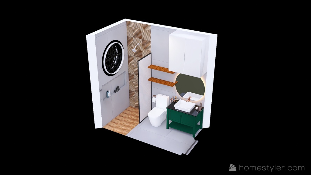 Banheiro social Cidade Nova 02 3d design renderings