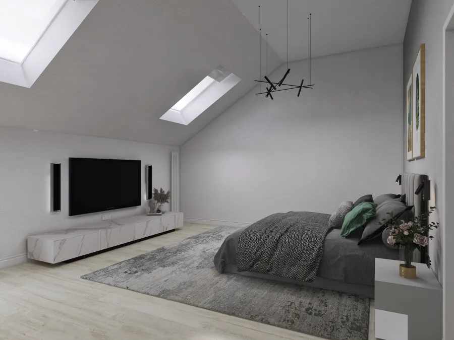 interior design bedroom light and dark 3d design renderings