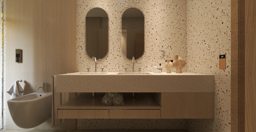 Scandinavian Second Bathroom 3d design renderings
