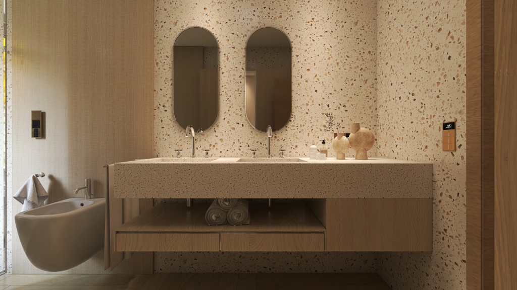 Scandinavian Second Bathroom 3d design renderings