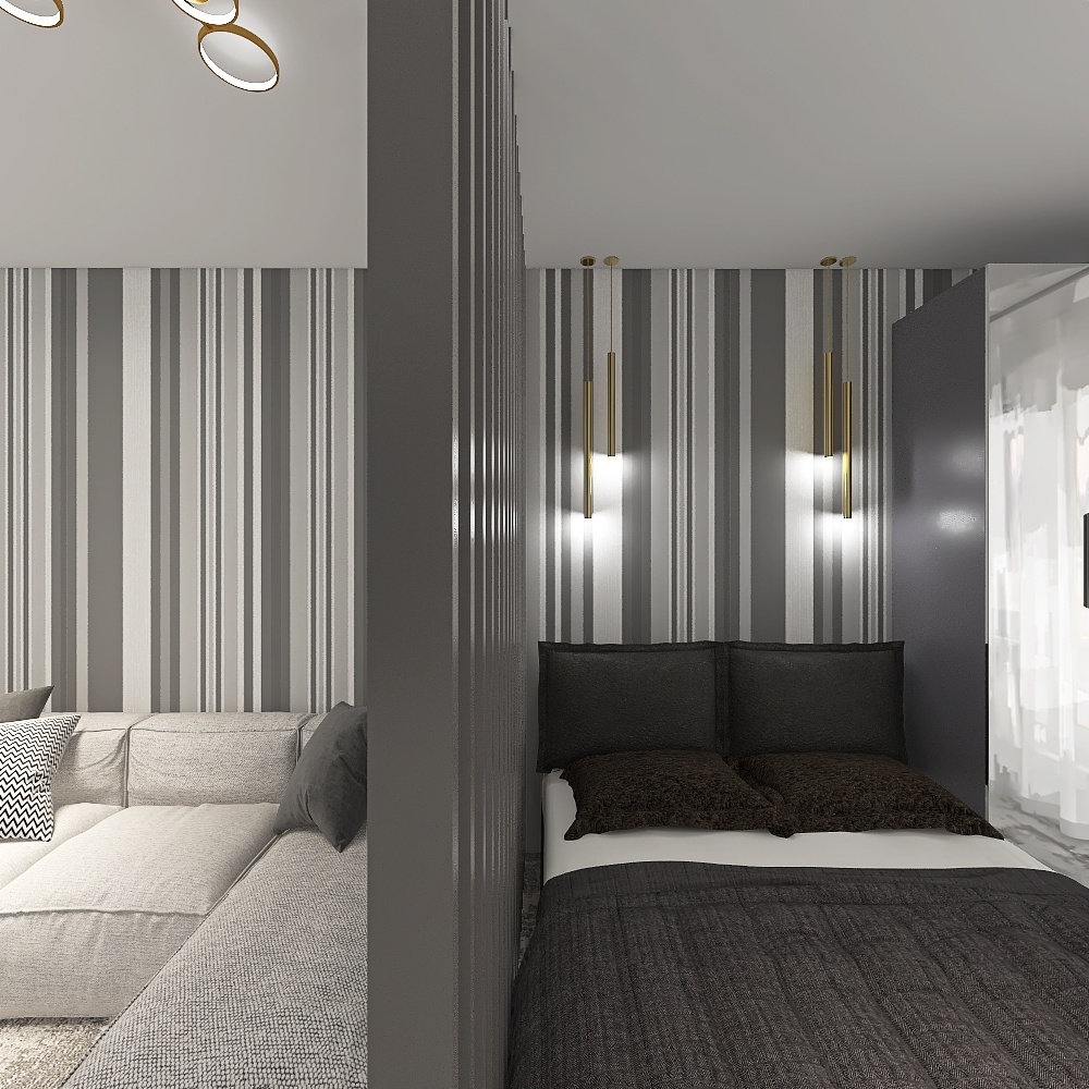 Спальня-Гостиная 3d design renderings