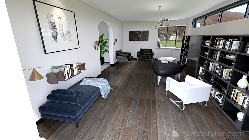 Small 2 Bedroom Modern Suburban House 3d design renderings
