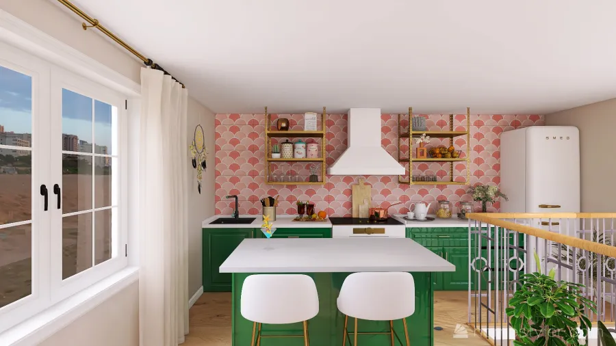 Kitchen/Loft 3d design renderings