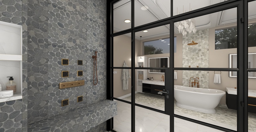 Steam Shower 3d design renderings