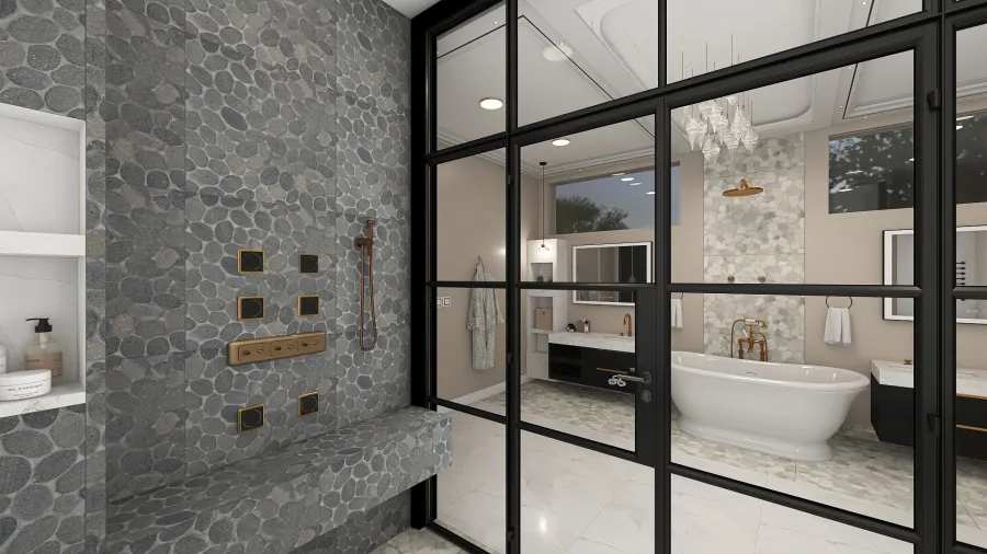 Steam Shower 3d design renderings