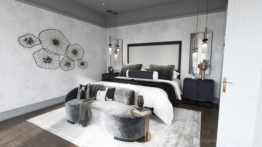 Grey Bedroom Design 3d design renderings