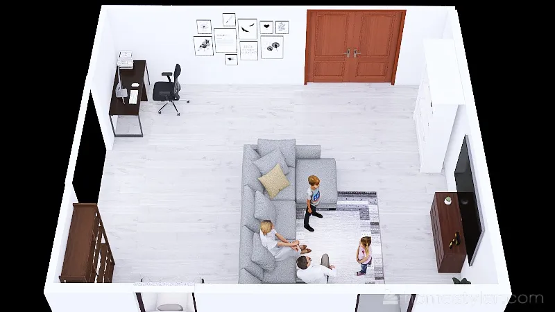 Leslie's Livingroom 3d design renderings