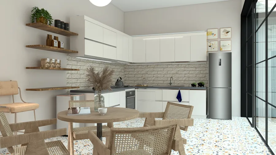 Kitchen and Dining 3d design renderings