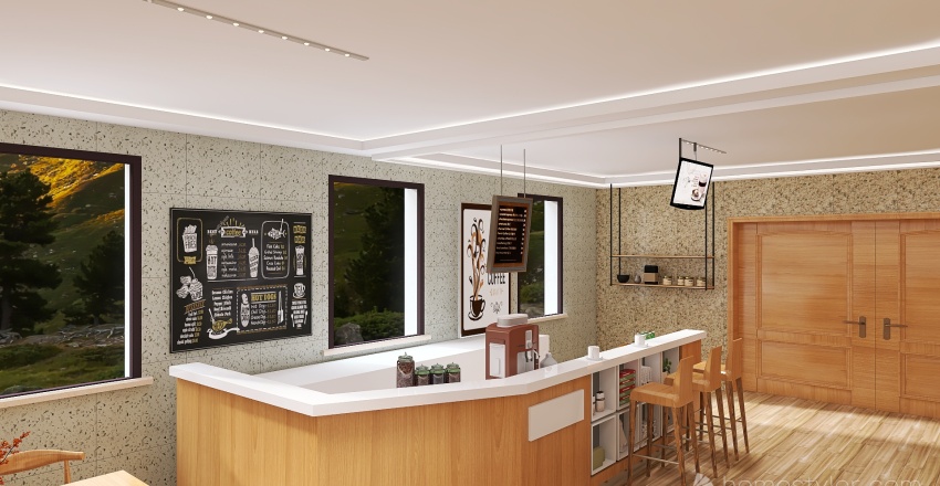 #Cafe Contest cafe beira da estrada 3d design renderings