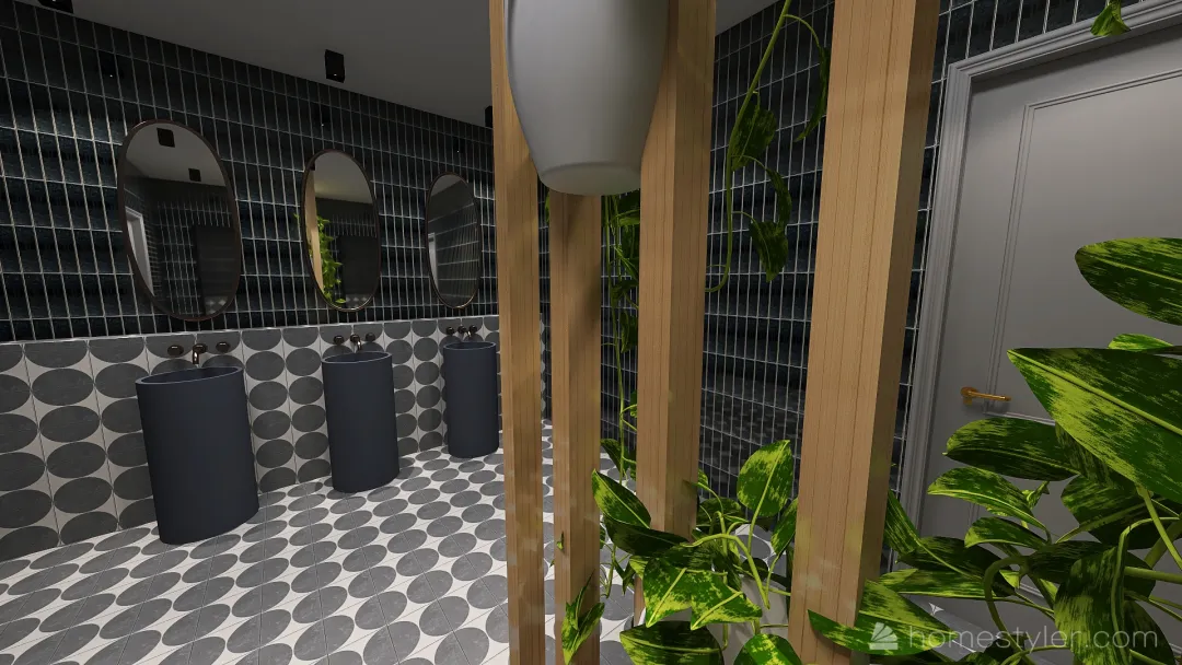 Men's Bathroom 3 3d design renderings