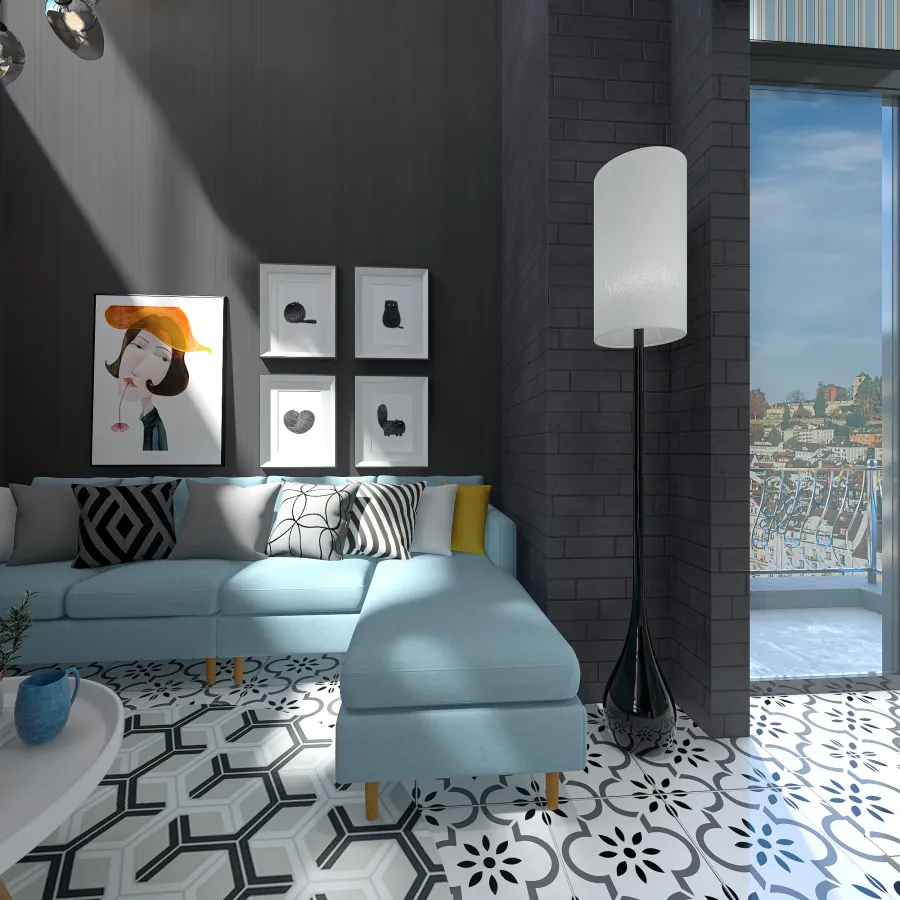Living Room/bedroom 3d design renderings