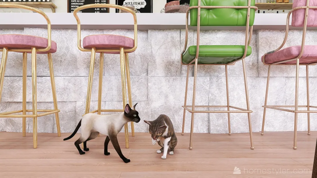 #CafeContest - Cat Bistrot 3d design renderings