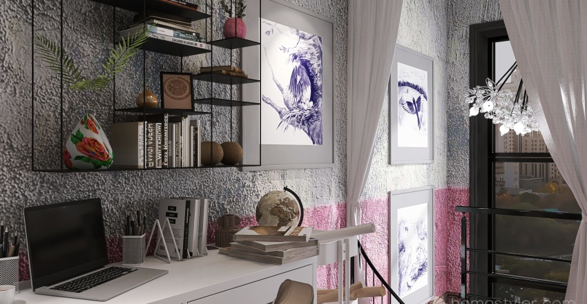 #MiniLoftContest-in pink tones 3d design renderings
